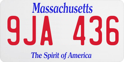 MA license plate 9JA436