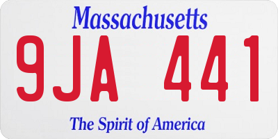 MA license plate 9JA441