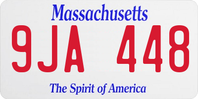 MA license plate 9JA448
