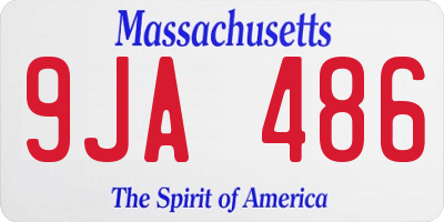 MA license plate 9JA486