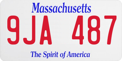 MA license plate 9JA487