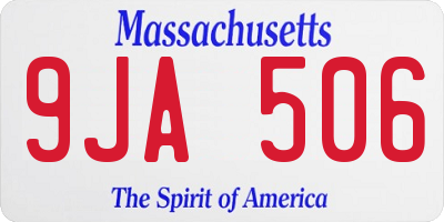 MA license plate 9JA506