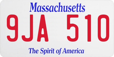 MA license plate 9JA510