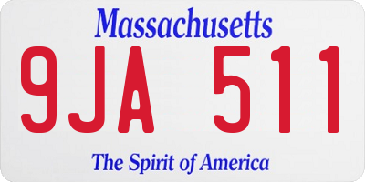 MA license plate 9JA511
