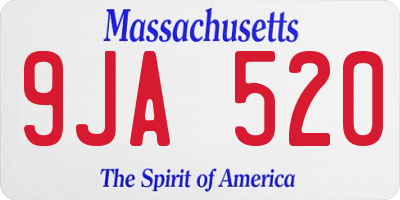 MA license plate 9JA520