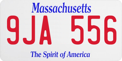 MA license plate 9JA556