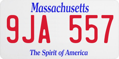 MA license plate 9JA557