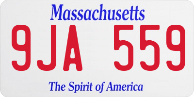 MA license plate 9JA559