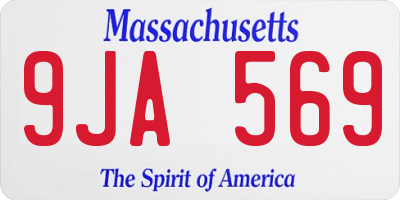 MA license plate 9JA569