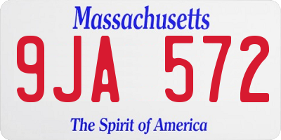 MA license plate 9JA572