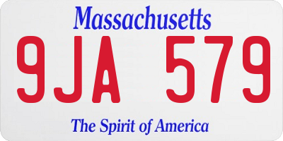 MA license plate 9JA579