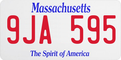 MA license plate 9JA595