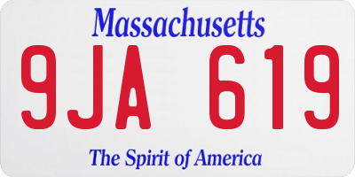 MA license plate 9JA619