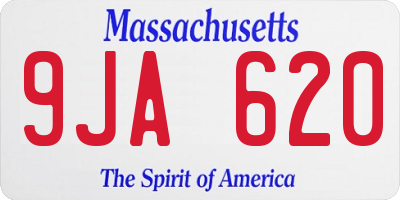 MA license plate 9JA620