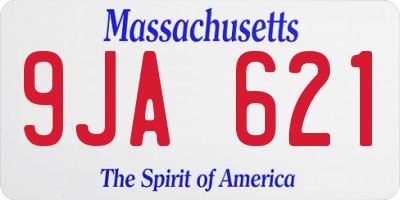 MA license plate 9JA621