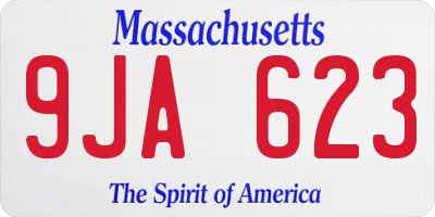 MA license plate 9JA623