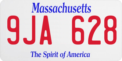 MA license plate 9JA628