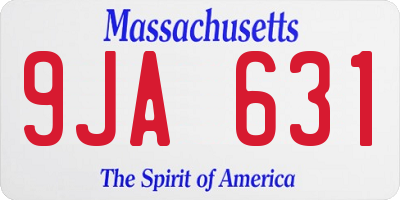 MA license plate 9JA631