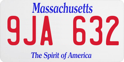MA license plate 9JA632