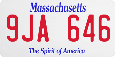 MA license plate 9JA646