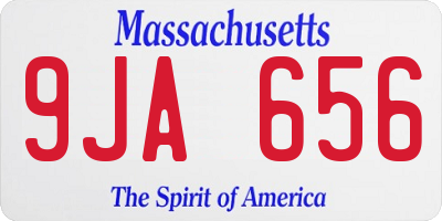 MA license plate 9JA656