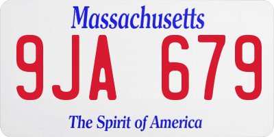 MA license plate 9JA679