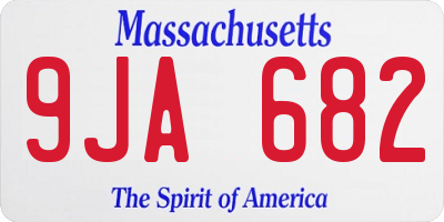 MA license plate 9JA682