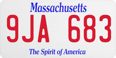 MA license plate 9JA683
