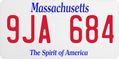MA license plate 9JA684