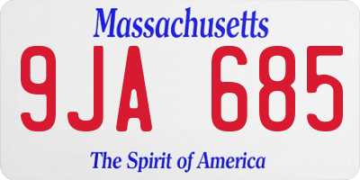 MA license plate 9JA685