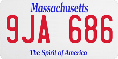MA license plate 9JA686