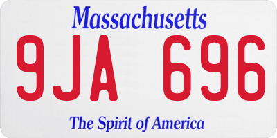 MA license plate 9JA696