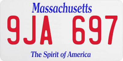 MA license plate 9JA697