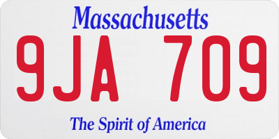 MA license plate 9JA709