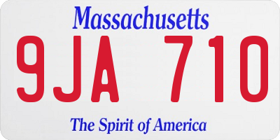 MA license plate 9JA710