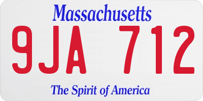 MA license plate 9JA712