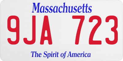 MA license plate 9JA723