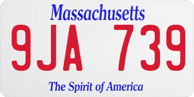 MA license plate 9JA739