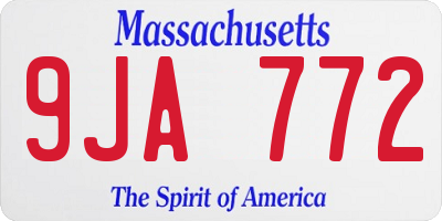 MA license plate 9JA772