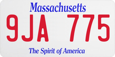 MA license plate 9JA775