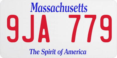 MA license plate 9JA779
