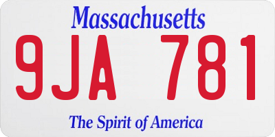 MA license plate 9JA781