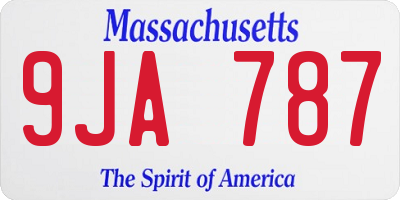 MA license plate 9JA787