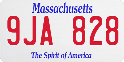 MA license plate 9JA828