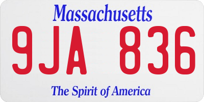 MA license plate 9JA836