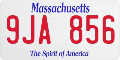 MA license plate 9JA856