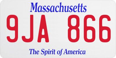MA license plate 9JA866
