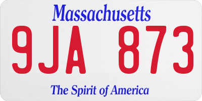 MA license plate 9JA873