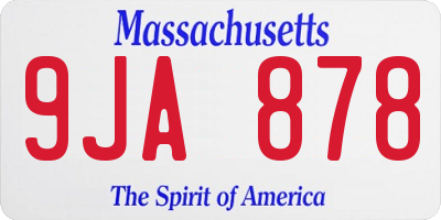MA license plate 9JA878