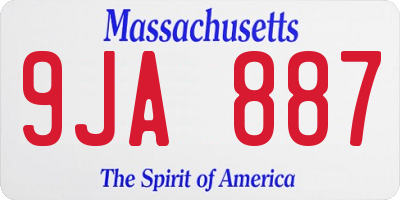 MA license plate 9JA887
